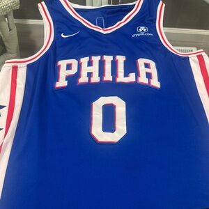 PHILA Blue and Red Basketball Jersey